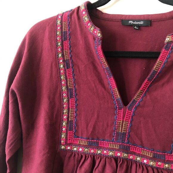 Madewell Boheme Popover Shirt (Size: Small) - Picture 3 of 6